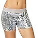 Produktbild Hotpants mit Pailletten kurze Hose viele Farben (36/38, silber)