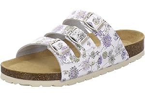 AFS-Schuhe 2133 sportliche Damen Pantoletten aus Leder, praktische Arbeitsschuhe, Bequeme Hausschuhe, Made in Germany