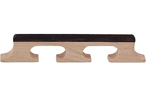 Yibuy 4 String Banjo Bridge with Ebony Saddles 76.5x5.5x16mm