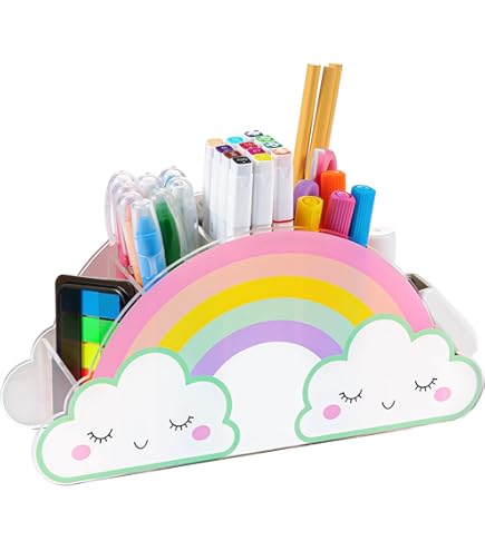 Sous-main Enfant Antidérapant 60x40 Cm - Motif Arc-en-Ciel, Lavable, Pour Peinture, Bricolage Et Écriture - 9