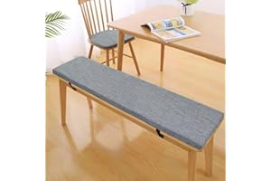 HOVOTO Bench Cushion, Personalized Size Bench Cushions, 5cm Thick Furniture Porch Swing Cushions Window Seat Cushions Indoor, Non Slip Bottom Bay Window Cushion for Garden Patio， Sky blue， 100*30*5