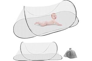 AIMEKE Moskitiera Pop Up 200 × 80 × 56 cm, podróżna siatka na komary, do domu i na kemping