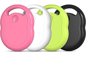 CHZHVAN Air Tag Traceur Lot de 4,Smart Tracker Compatible avec Apple Localiser (iOS Uniquement),Localisateurs D’Objets Bluetooth pour Valises,Portefeuilles,Clés,Sacs,Bagages,Batterie Remplaçable,Noir