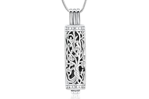 memorial jewelry Cylinder Cremation Jewelry Tree of Life Urn Ashes Necklace for Women Men Vial Cremation Ash Pendant Loved One