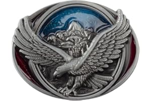 Longcreek Cintura con Fibbia dell'Aquila Americana e Vichinga, per Uomini
