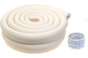 TUKA-I-AKUT TUKA 4 Metros Protector Borde Anti-Golpe, Forma de U Espuma para Mesa Borde, anticolisión Tira para Seguridad Bebés y niños, Suave Protectores para Mesa de Vidrio, 2X 2M, Marfil, TKD7003-ivory