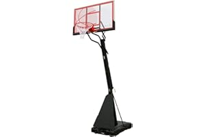 Bee-Ball ZY-021 Optimum Basketball Hoop and Stand, Full NBA Official Adjustable Size 10ft Basketball Hoop, Heavy Duty Breakaway Ring and Rebound System (3.06m)