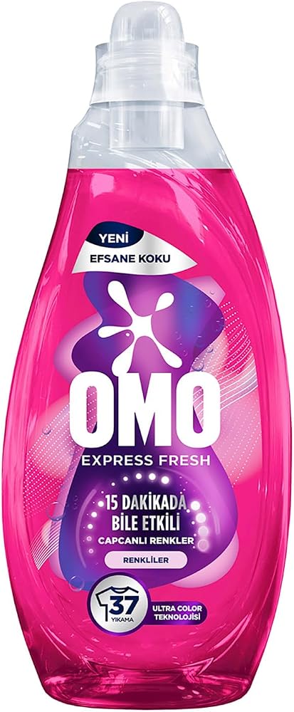 OMO Express Fresh Capcanlı Renkler Renkliler İçin Sıvı Çamaşır Deterjanı 1480 ml