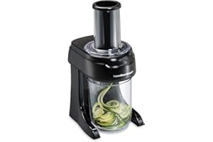 Hamilton Beach 3-in-1 Electric Spiralizer (70930), Plastic, Black