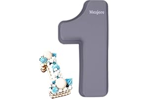 Meajore Kuchenform Zahlen, 25 cm Silikon Zahlenbackform Antihaftend – Backform Zahlen 1 für Number Cakes & Geburtstagskuchen