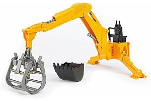 bruder 02338 - Accessori terna con pinza e benna, accessori trattore, rimorchio, azienda agricola