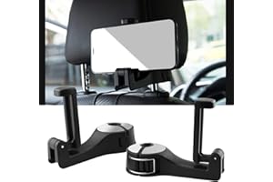 BANTI Porta Cellulare Auto Sedile Posteriore Car Back Seat Hooks 2 Pezzi Car Headrest Hidden Hook Gancio Borsa Gruccia Appendiabiti Auto Ganci Borse Poggiatesta per Auto per Borsette Vestiti Ombrelli