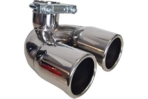 CARTUNER.DE TUNINGEXPERTS CARTUNER Auspuffblende Fortwo bis 04/2007 Typ 450 Edelstahl Doppelendrohr Endrohrblende Auspuff Blende Endrohr Sportauspuff 2x60mm