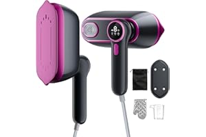 ATHEBALOVE Défroisseur Vapeur 2 en 1 Portable pour Vêtements - Défroisseur a main - Fer à Repasser de Voyage 1200W Léger (0.8kg) - 3 Modes Vapeur, Réservoir 165ml et Écran LED - Idéal Maison & Déplacements