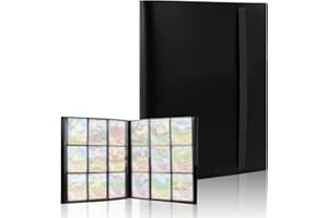 talifoca 360 Carte - Classeur pour Pokémon Cartes, Album pour Cartes, Classeur Carte pour Pokemon, Classeur pour Cartes à Collectionner, 18 Porchettes Chaque Page, pour Sangle Elastique Empêchee