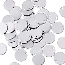 QUARKZMAN Edelstahl Scheiben 55mm - 10 Stück 304 Edelstahl Für Schmuck & Handwerk