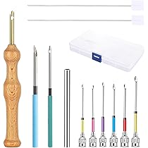 Kit Punch Needle Per Ricamo | 7 Aghi Intercambiabili | Con Scatola Portaoggetti | Ideale Per Fai Da Te