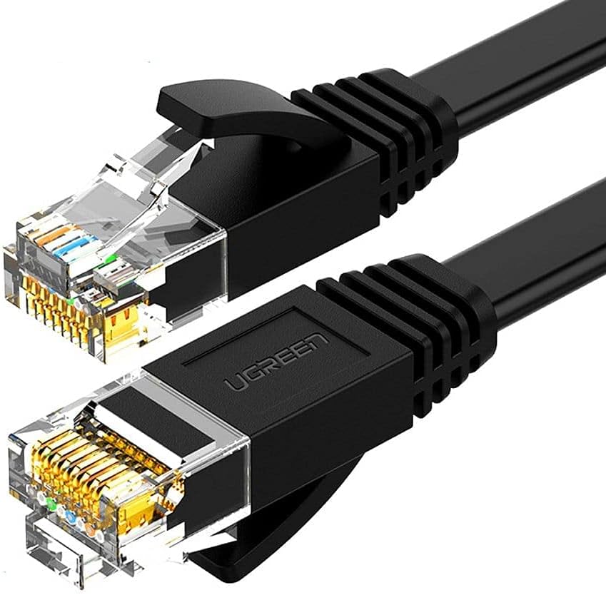 Ugreen CAT6 Flat Ethernet Kablosu, 2 Metre, Siyah