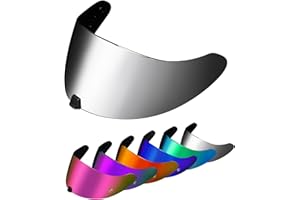PSLER Visière de Casque pour Exo R420(NON compatible avec R520) Visière Teintée pour Casque Moto Accessoires(Miroir Argenté)