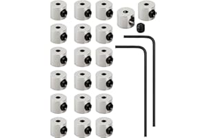 KEMUZ Ferma Spille in Metallo con Chiave - 20 Pezzi Perno di Bloccaggio per Badge, Targhette, Gioielli, Artigianato - 6x5mm Chiusura Spilla Posteriore con 2 Chiavi Nere