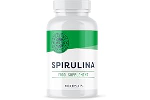 Vimergy Spirulina Capsules, 30 serv. – Easy to Digest – Powerful superfood – Vegan Supplement – Formulated Without Anti-Caking Agents, fillers, or Added Color– Non-GMO & Gluten-Free (180 caps)