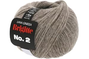 ‎LANA GROSSA LANA GROSSA Brigitte Nr.2 | Edle Netzgarnstruktur aus Alpaka und Baumwolle | Handstrickgarn aus 47% Alpaka, 45% Baumwolle & 8% Schurwolle | 50g Wolle zum Stricken & Häkeln | 140m Garn FB 69