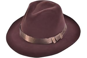 Bristol Novelty Freddy Krueger Sombrero fedora de terciopelo marrón, multicolor (BH529)