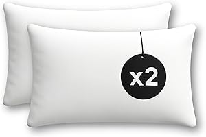 cuscini fiber Imbottitura Cuscini 40x60, Set da 2 Cuscini per Divano Anallergici Morbidi e Soffici, Cuscino Prodotto in Italia, Facile da Lavare