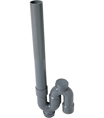 Sifone Per Lavatrice Dipra 57711, Uscita Verticale, Diametro 40 Mm, Colore Grigio