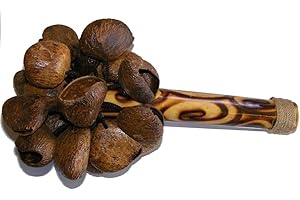 ONE WORLD IS ENOUGH Natural Bali Nut Shaker/Chestnut Shaker/Pangi Seed Shaker - Beautiful Sound, Fair Trade