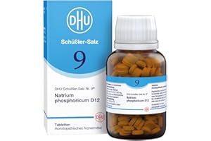 ‎DHU DHU Schüßler-Salz Nr. 9 Natrium phosphoricum D12 – Das Mineralsalz des Stoffwechsels – das Original – umweltfreundlich im Arzneiglas, 420 St. Tabletten