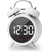 Coverzone &Ccedil;ift &Ccedil;anlı Dijital Alarm Saati &ndash; 70dB Y&uuml;ksek Sesli, LED Ekranlı, Sıcaklık ve Tarih G&ouml;sterimli, Sessiz &Ccedil;alışma, Gece