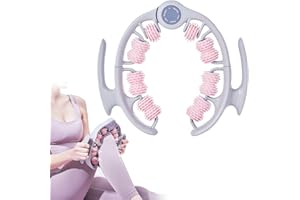 LORESJOY Rouleau musculaire pour jambesm, Rouleau de Massage 360° pour Tissus Musculaires des Jambes en Profondeur, pour Les Muscles Manuel 14 Roues Rouleau Cellulite