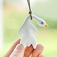 X Spring Hanging Ornament, Cute Swinging Roast Duck Mirror Accessories, Pendant, Interior Charms Decoration, Gift Rearview Mirror Charms for Car