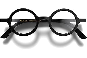 LONDON MOLE Gafas | Gafas de lectura Moley | Gafas Redondas | Lectores Geniales | Gafas de lectura con estilo | Hombres Mujeres Unisex | Bisagras de resorte