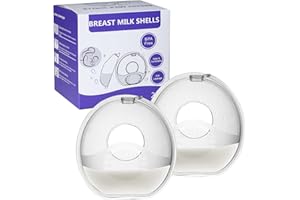 Qmibaby Breast Milk Collector (2 Pack) - High Capacity 60ML/2OZ Breast Shells, Leak-Proof & BPA-Free Nursing Cup, All-Day Comfort for Breastfeeding Collect Breastmilk