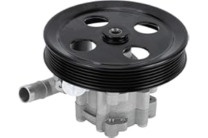 VekAuto Pompa Servosterzo Compatibile per Jeep Wrangler (JK) con Motore 3.8L 2007-2011, Lega di Alluminio Coerente Tono Argento No.52059899AE/53032956AA con Puleggia.