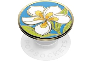 PopSockets: PopGrip - Rozkładany uchwyt i podstawka do telefonów oraz tabletów z wymiennymi krążkami PopTops - Enamel Plumeria