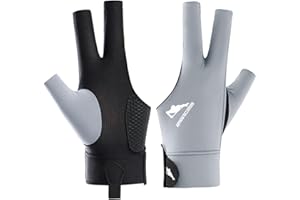Ianulus Snooker Handschuhe, Billiards Billard Handschuh, Billiard Pool Cue Glove, rutschfeste Poolhandschuhe, Verstellbare Poolhandschuhe, Geeignet für Pool-Spiele, Snooker（Linke Hand）