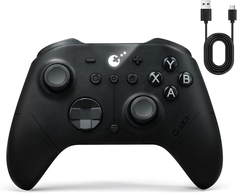 GuliKit ES PRO Wireless PC Controller –3.25ms Low Latency, TMR Joysticks | PC/Buhar/Anahtar/Android/iOS, Anti-Drift/Anti-Snapback, Anahtar 2 Uyandırma, Gyro Hareket Amaç, 30H Pil, Hall Tetik