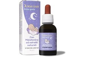 TRICO HAIR ITALY Melatonina Bambini Pura in Gocce aiuta a Dormire la Notte. Doppia azione Camomilla calma Coliche.Integratore Alimentare Naturale efficace per jet lag. Sonno sicuro neonati