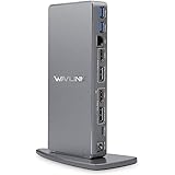 WAVLINK Docking Station in alluminio USB 3.0 / USB C Ultra 5K supporta doppie uscite video 4K per PC o Mac (DisplayPort e HDM