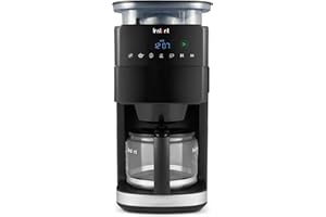 INSTANT POT Instant Grind and Brew Bean to Cup Coffee Maker, 24 Hour Programmable Filter Coffee Machine, Reusable Filter, Glass Carafe, Digital Display - 4-10 cup Customisable Brewing & Automatic Bean Grinder
