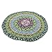 Produktbild YEARNLY Indien Strandtuch Rund Mandala Hippie/Groß Indisch Rundes Chiffon/Boho Runder Yoga Matte Tuch Meditation/Tischdecke Rund aufhänger Decke Picknick handgefertigt Teppich 150 * 150cm