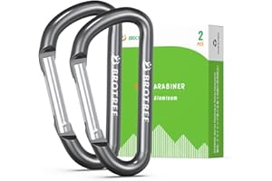Brotree Karabiner Klein Karabinerhaken mit Schlüsselanhänger für Camping, Schlüssel, Rucksack - 6cm D Ring