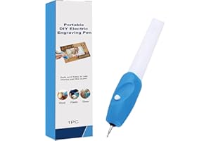 LEARNLYRICS Penna per incisione su vetro, penna per incisione, strumento per incisione, penna per incisione rotante | Macchina per incidere a mano multiuso per vetro, metallo, legno, pelle, pietra, resina