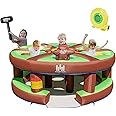 Maxmass Giant Inflatable Whack A Mole Game Set, Blow Up Hammer Pounding Toy with 7 Large Holes, Outdoor Live-action Catch-A-Mole Prop for Kids, 480W Blower Included