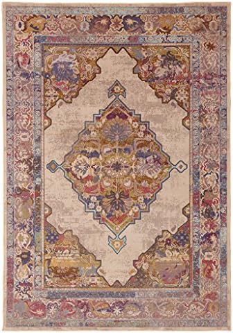 YLMD American Vintage Delicate Rug, Delicate Bedroom Rectangular Bedside Rug, Sofa Dining Room Office Living Room Coffee Table Mat, Exotic Carpet, 47.24in * 62.99in ( Color : Beige )