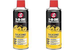 3 IN 1 2 x Silicone Maintenance Lubricant Spray WD40 3-In-1 44015 Bike Car Treadmill Squeaks