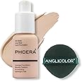 Phoera Foundation Liquid,Makeup Foundation Full Coverage New 30ml 24HR Matte Oil Control Concealer Liquid Foundation (101# Porcelain)